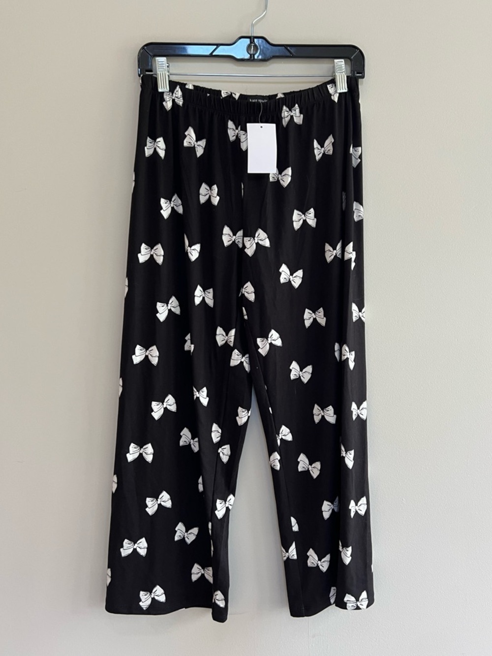 Kate Spade Black White Bow Short Sleeved Pajama Set Dream a Little Dream, size S - Picture 4 of 9